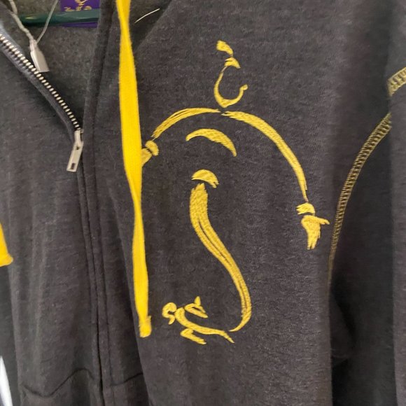 Disney Aladdin Hoodie Zip Up Yellow - Picture 3 of 5